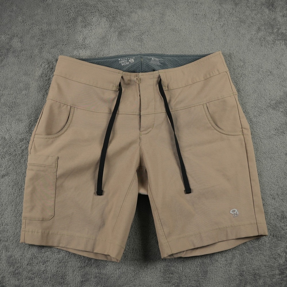 Mountain Hardwear Dynama Burmuda Shorts Womens 8‎ Beige Hiking Cargo Stretch